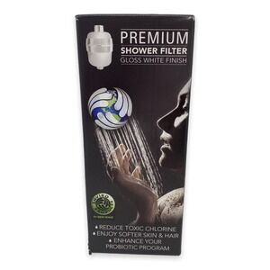 Premium Shower Filter New Wave Enviro Products Gloss White Finish NEW NOS SEALED